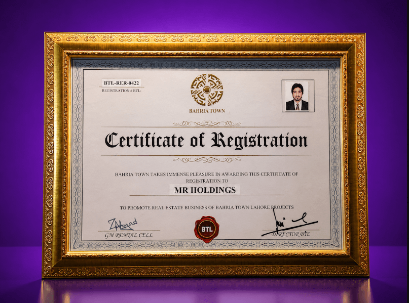 Bahria Town Registration Certificate